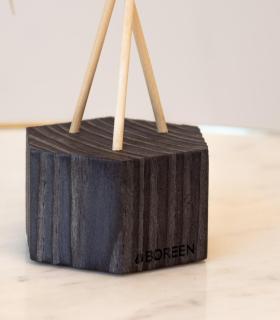 Comprar Planta de aire tillandsia con soporte Hexágono de madera con varillas